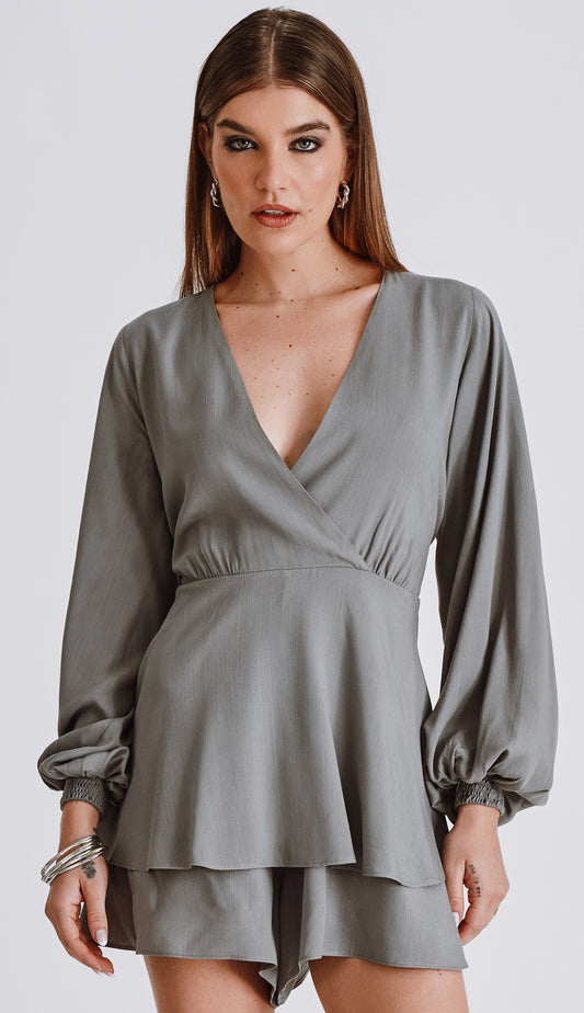 Macaquinho Raquel Cinza