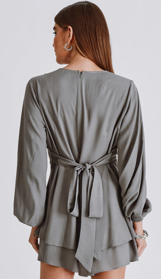 Macaquinho Raquel Cinza