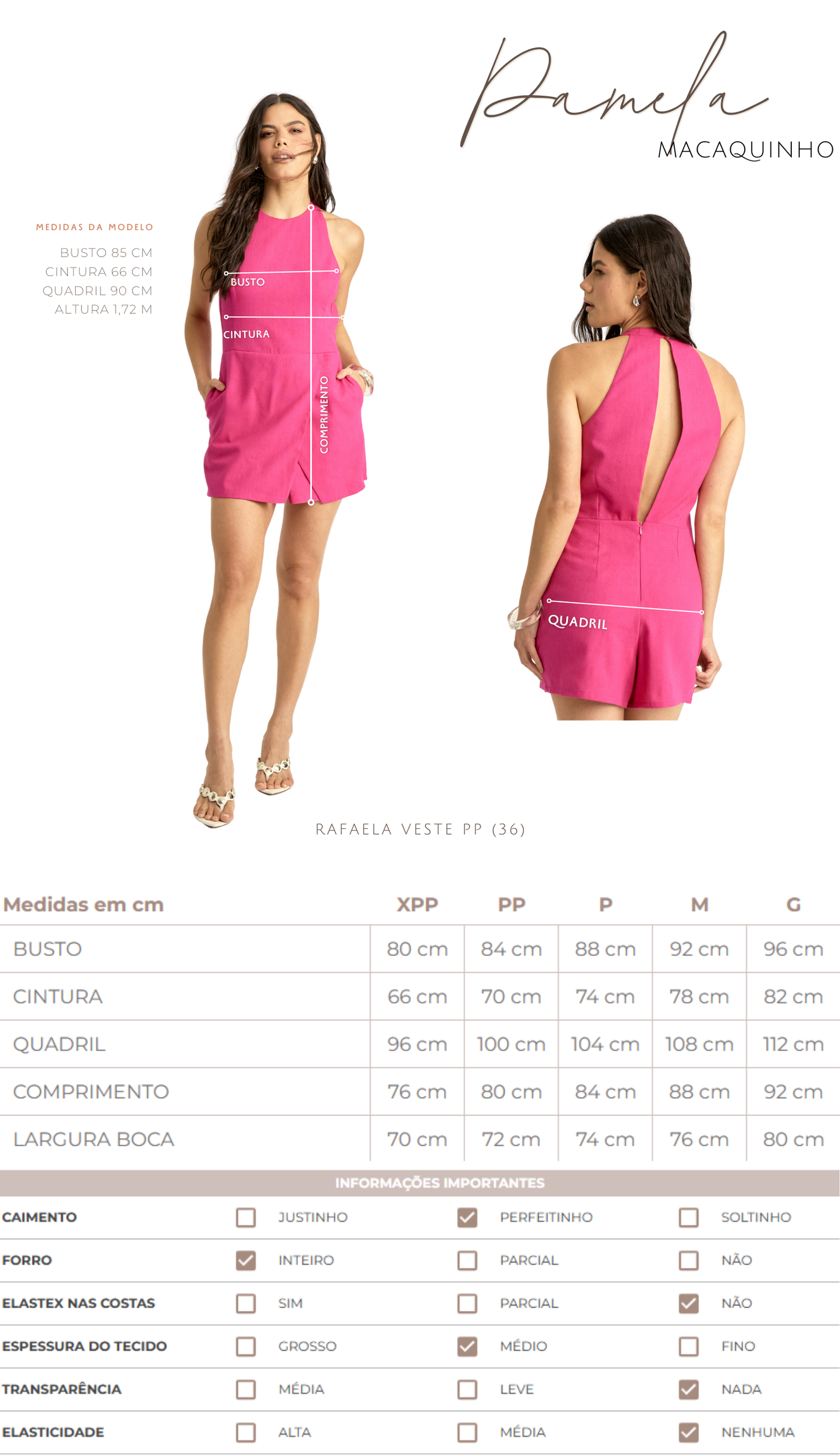 Macaquinho Pamela Pink