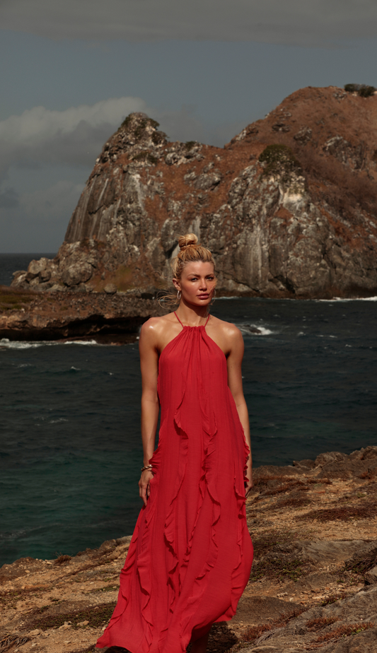 Vestido Moana Cereja