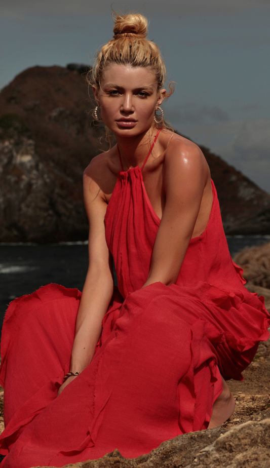 Vestido Moana Cereja