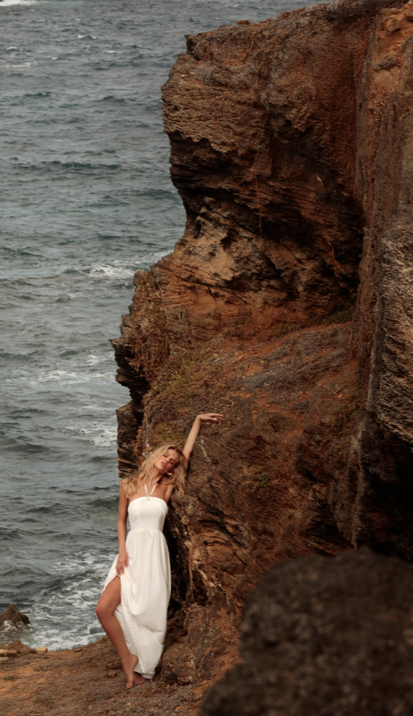 Vestido Longo Poliviscose Michelle Off White | Laguna
