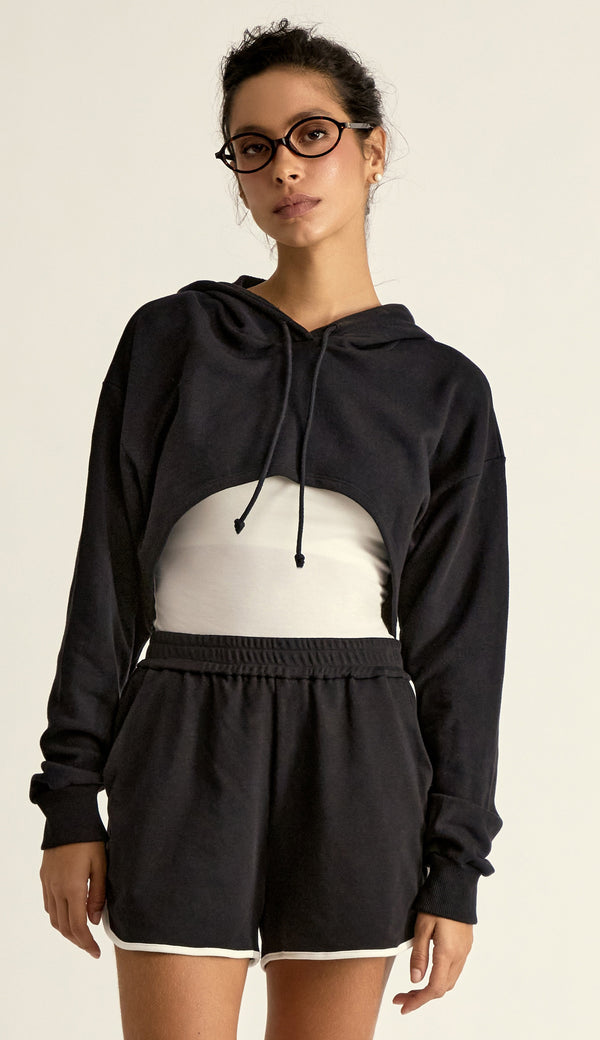 Blusa Cropped em Moletinho Danila | Laguna