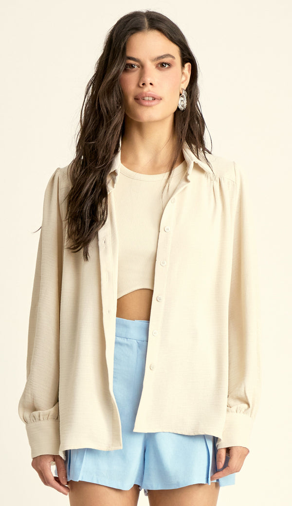 Camisa Crepe Texturizado Luana Chantilly | Laguna