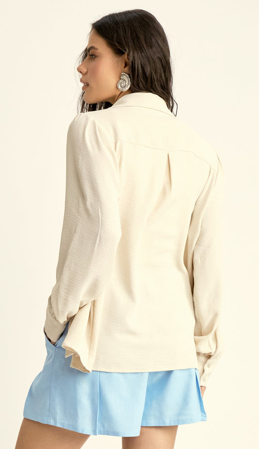 Camisa Crepe Texturizado Luana Chantilly | Laguna