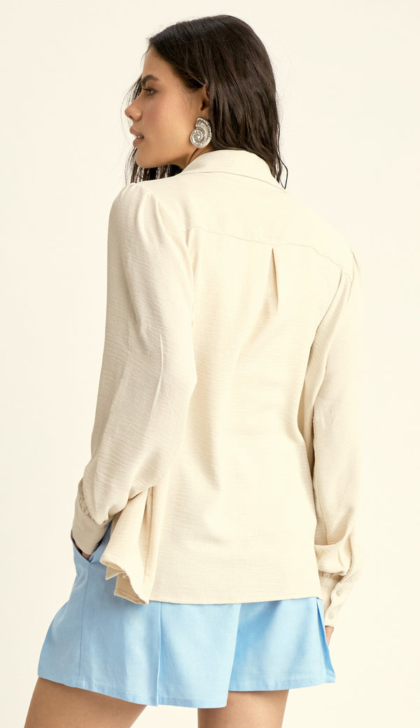 Camisa Crepe Texturizado Luana Chantilly | Laguna
