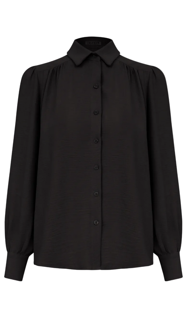 Camisa Crepe Texturizado Luana Preto | Laguna
