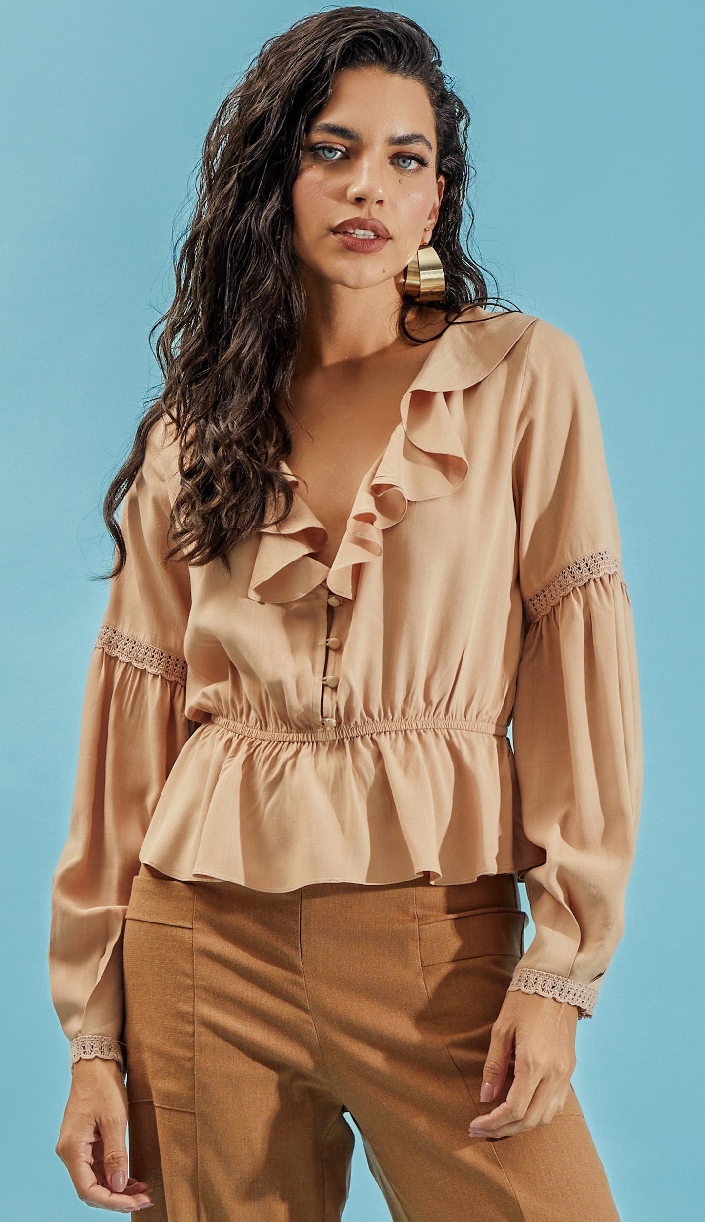 Blusa Jeniffer Caqui