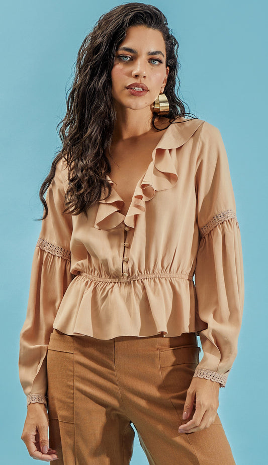Blusa Jeniffer Caqui