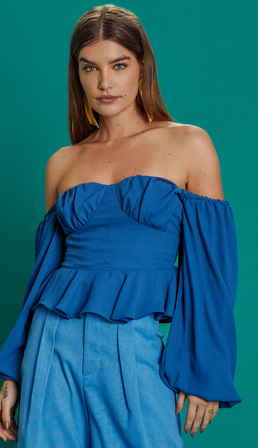 Blusa Neuza Azul