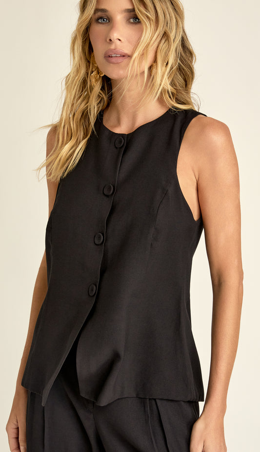 Blusa Alfaiataria Caetana Preto | Laguna
