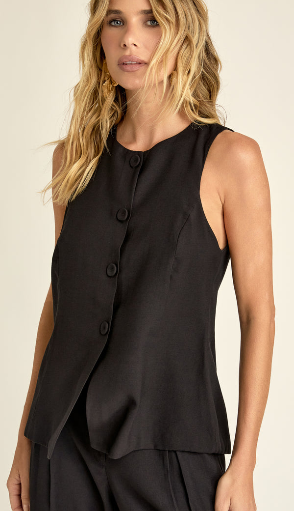 Blusa Alfaiataria Caetana Preto | Laguna