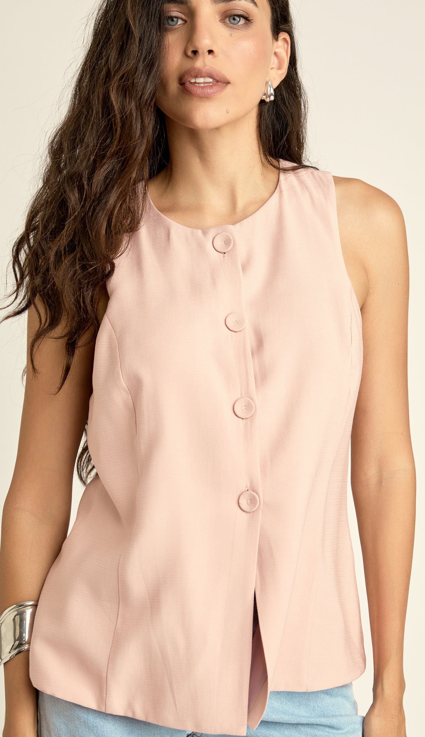 Blusa Alfaiataria Caetana Nude | Laguna