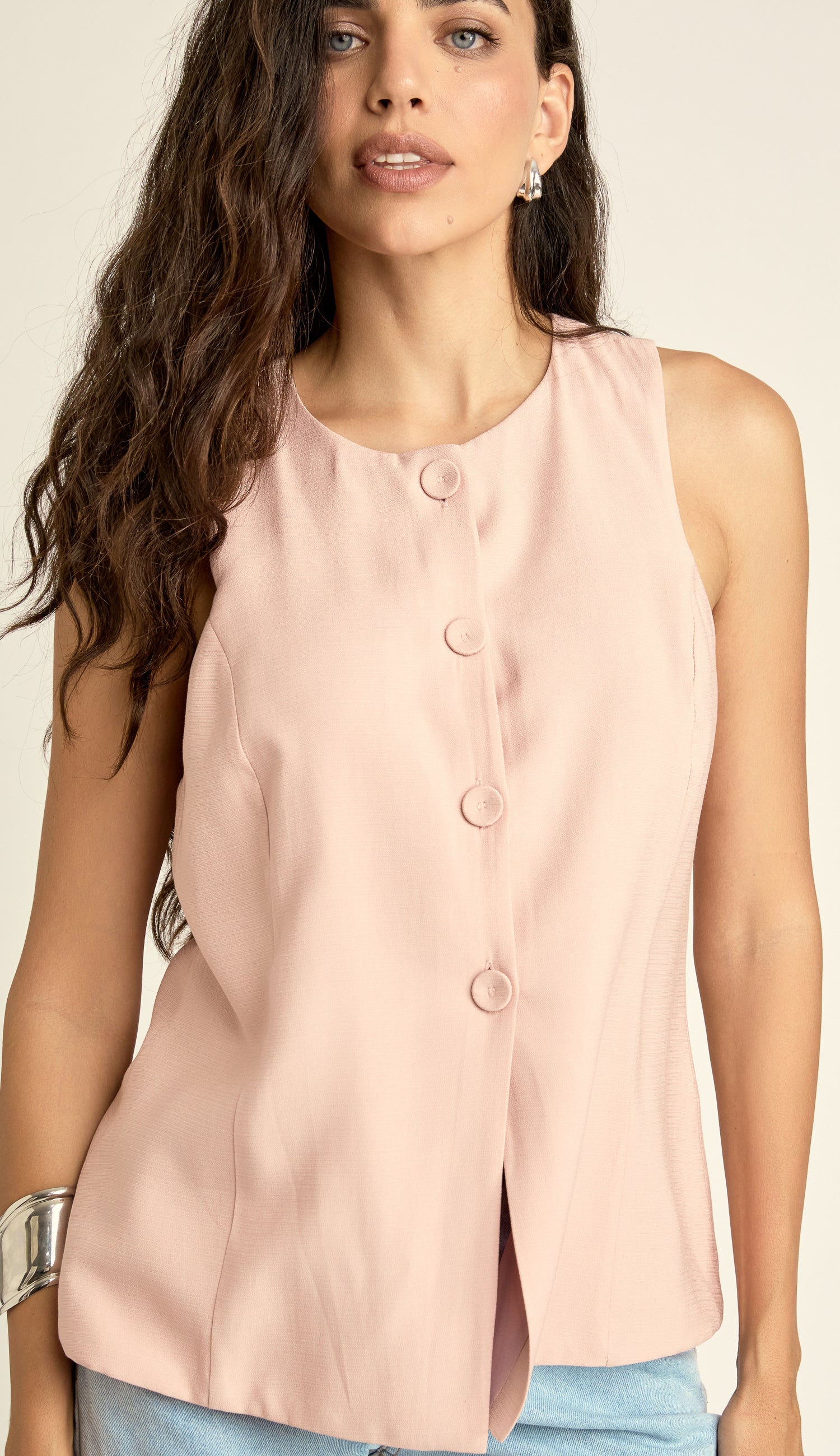 Blusa Alfaiataria Caetana Nude | Laguna
