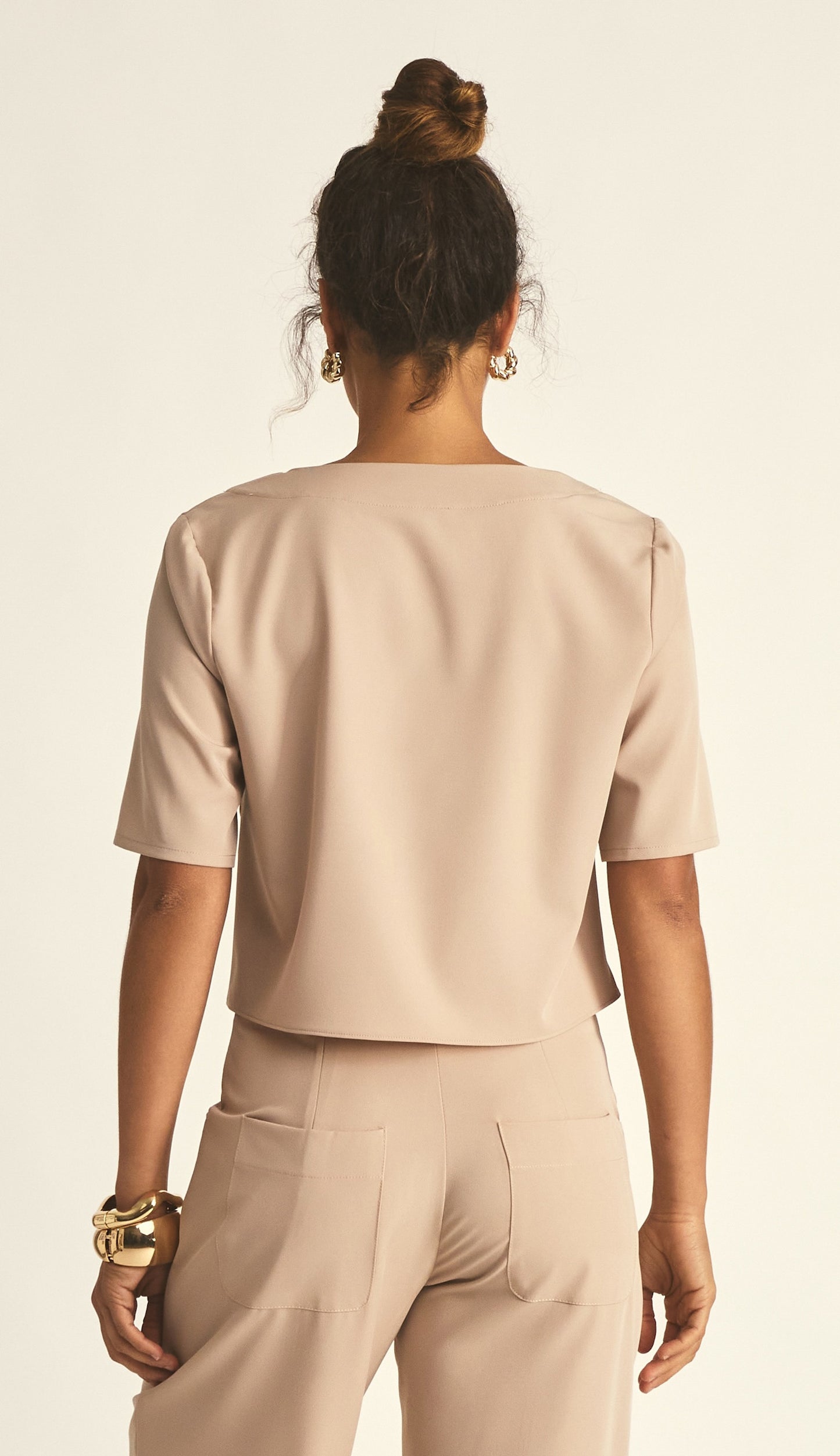Blusa Cristal Caqui