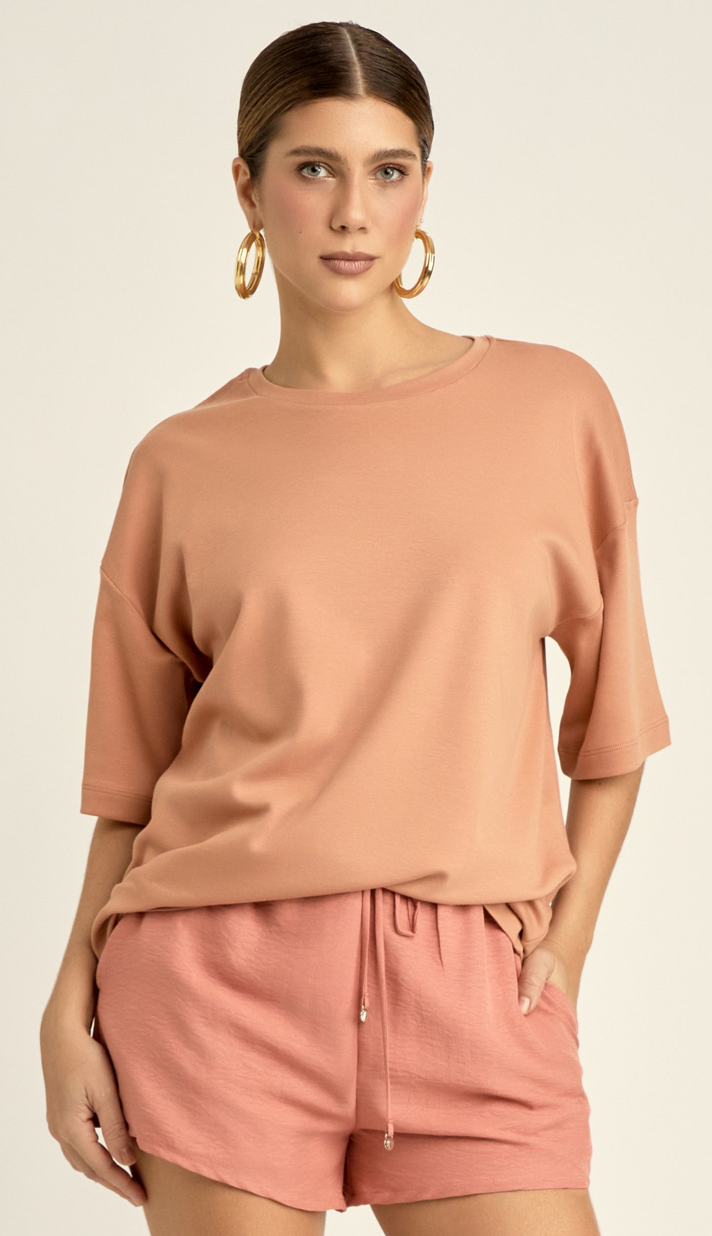 Camiseta Algodão Egípcio Eliana Mocha