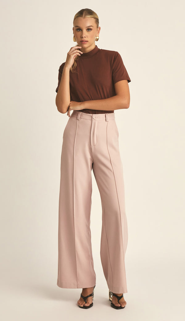 Calça Pantalona Crepe Alfaiataria Carmen | Laguna