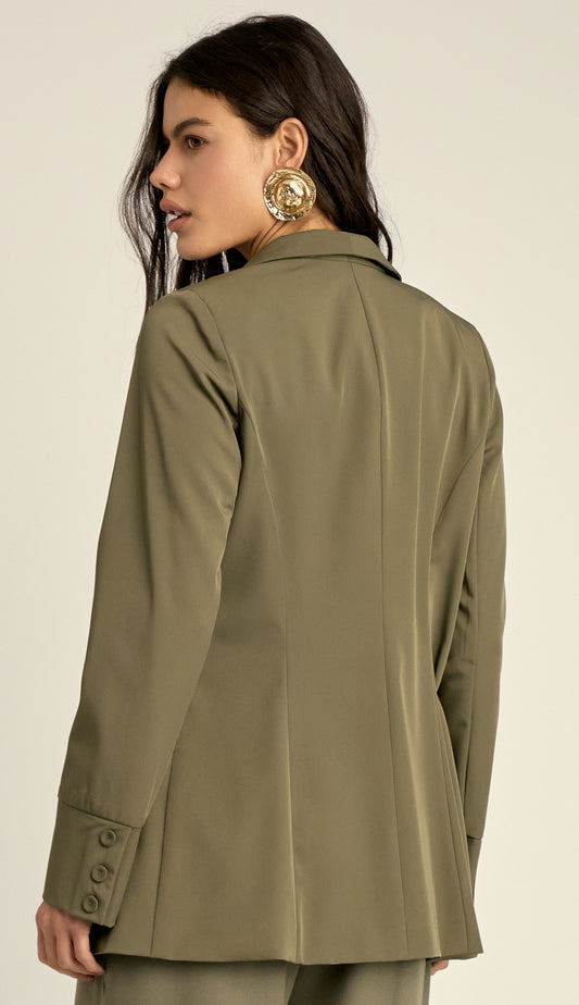 Blazer Alongado Crepe Alfaiataria Genebra | Laguna