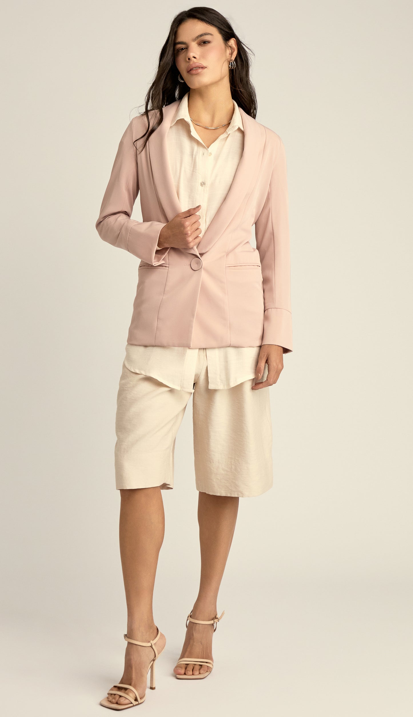 Blazer Alongado Crepe Alfaiataria Genebra | Laguna
