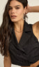 Colete Cropped Crepe Alfaiataria Inês | Laguna - Colete Inês Preto