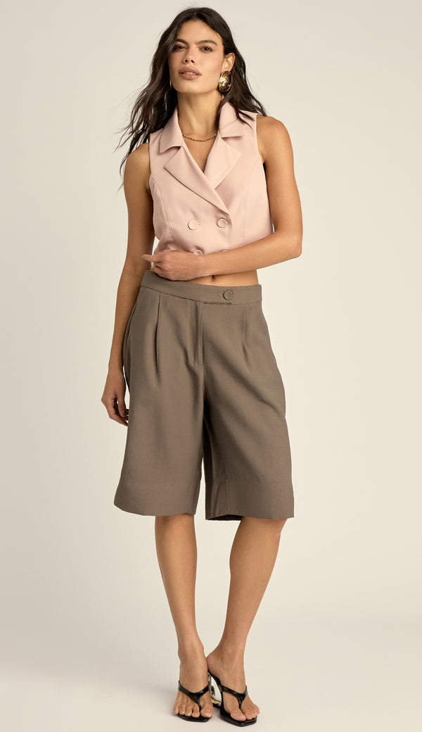 Colete Cropped Crepe Alfaiataria Inês | Laguna