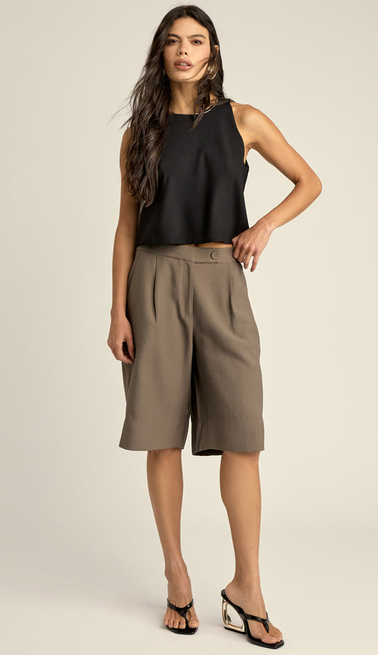 Bermuda Alfaiataria Poliviscose Del | Laguna