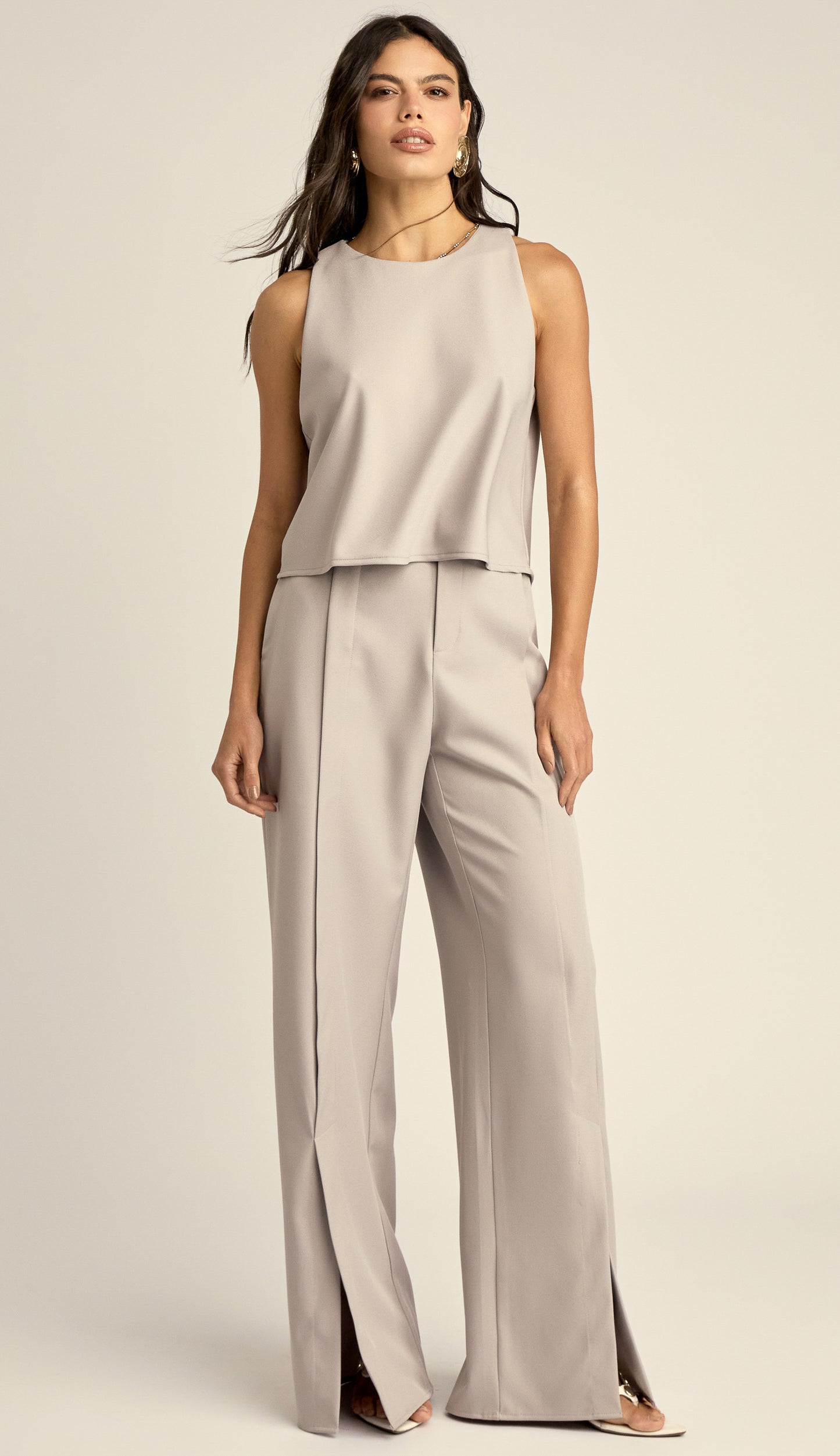 Blusa Cropped Crepe Alfaiataria Luzia | Laguna