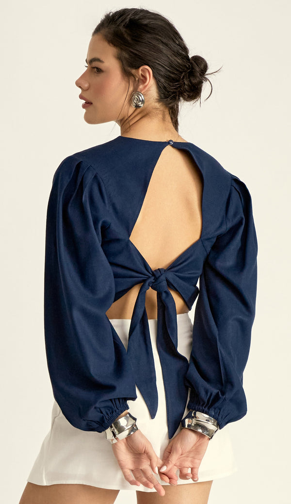 Blusa Linho Nina Marinho | Laguna
