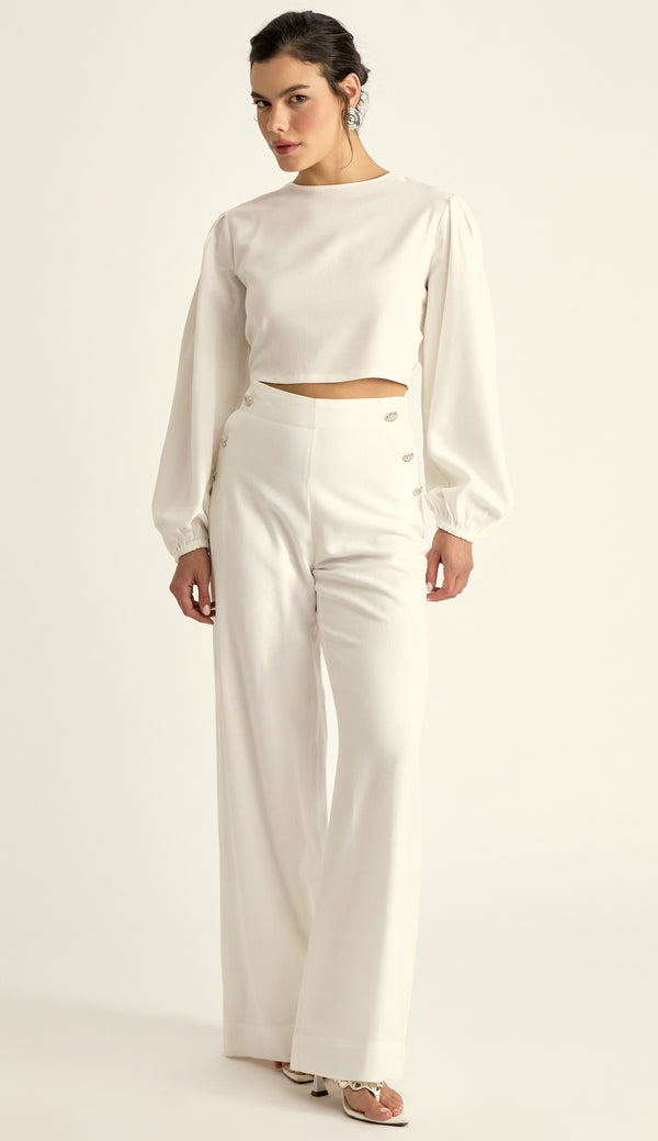 Blusa Linho Nina Off White | Laguna