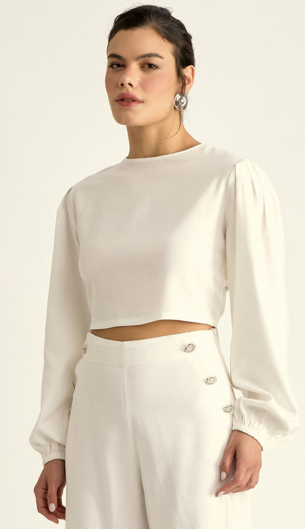 Blusa Linho Nina Off White | Laguna
