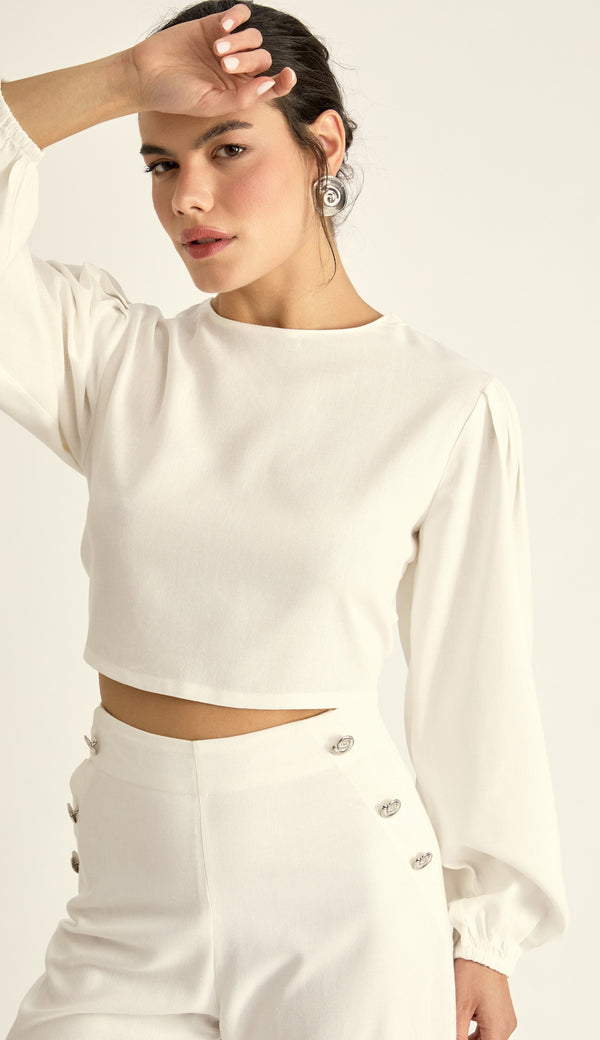 Blusa Linho Nina Off White | Laguna
