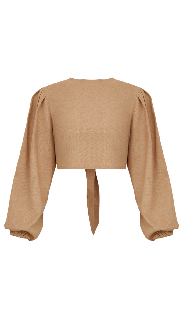 Blusa Linho Nina Caqui | Laguna