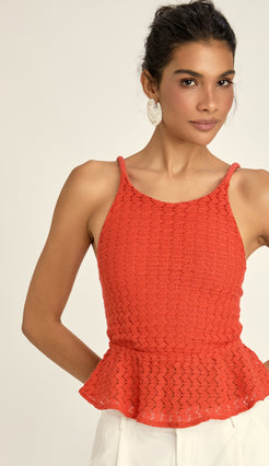 Blusa em Malha Tricô Paloma Cereja | Laguna