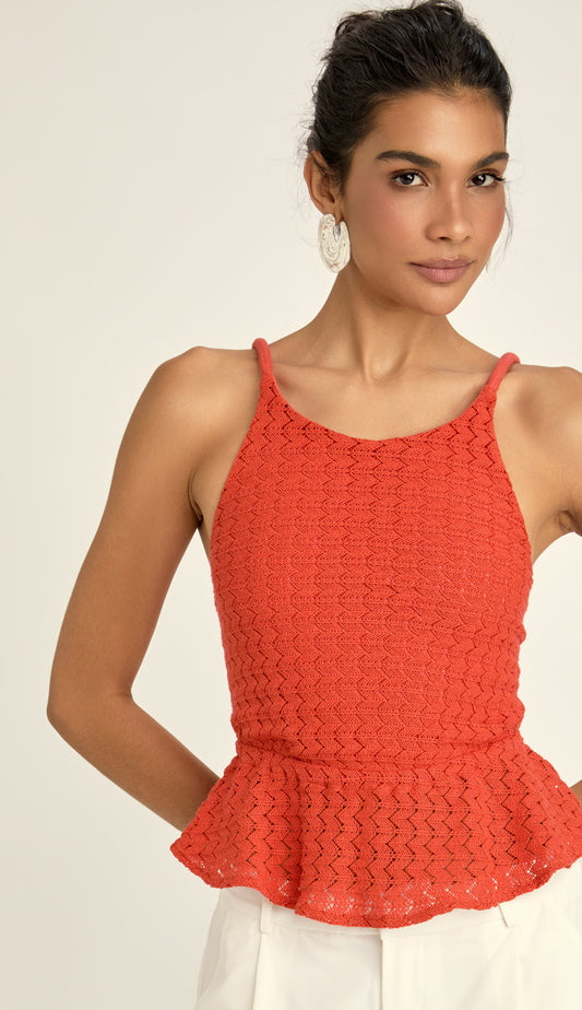 Blusa em Malha Tricô Paloma Cereja | Laguna