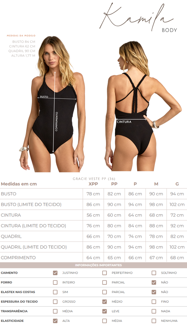 Body Canelado Bojo Kamila | Laguna