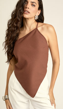Blusa Assimétrica Linho Rebeca | Laguna
