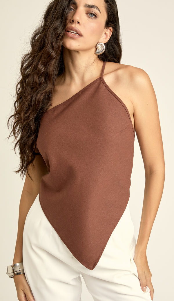 Blusa Assimétrica Linho Rebeca | Laguna