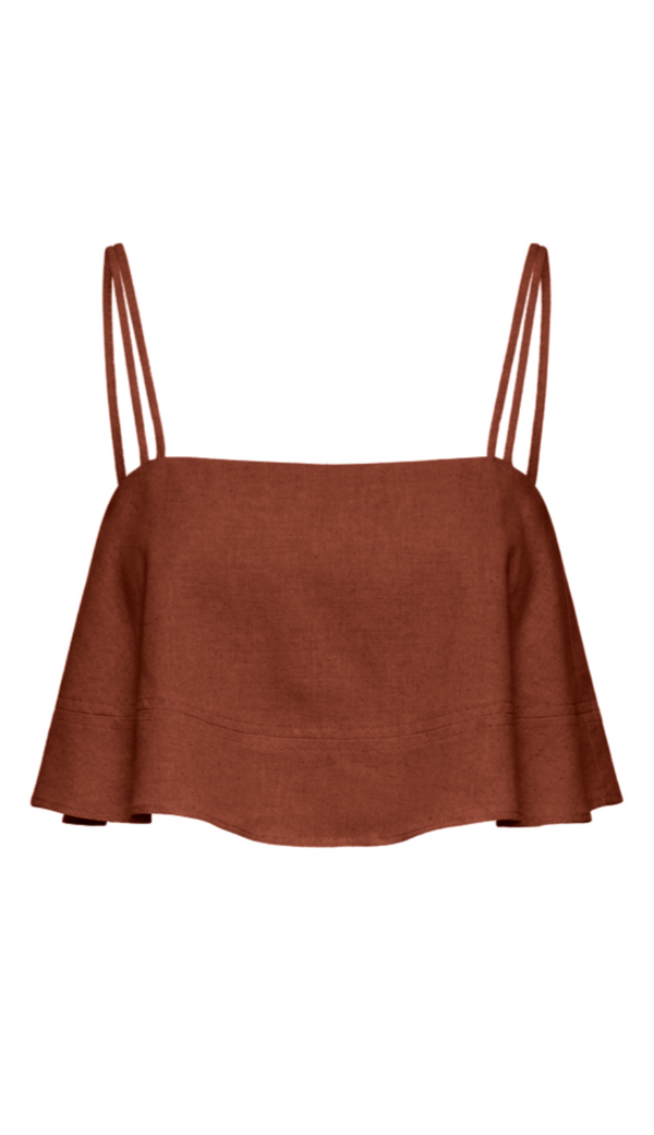 Blusa Cropped Linho Rita | Laguna