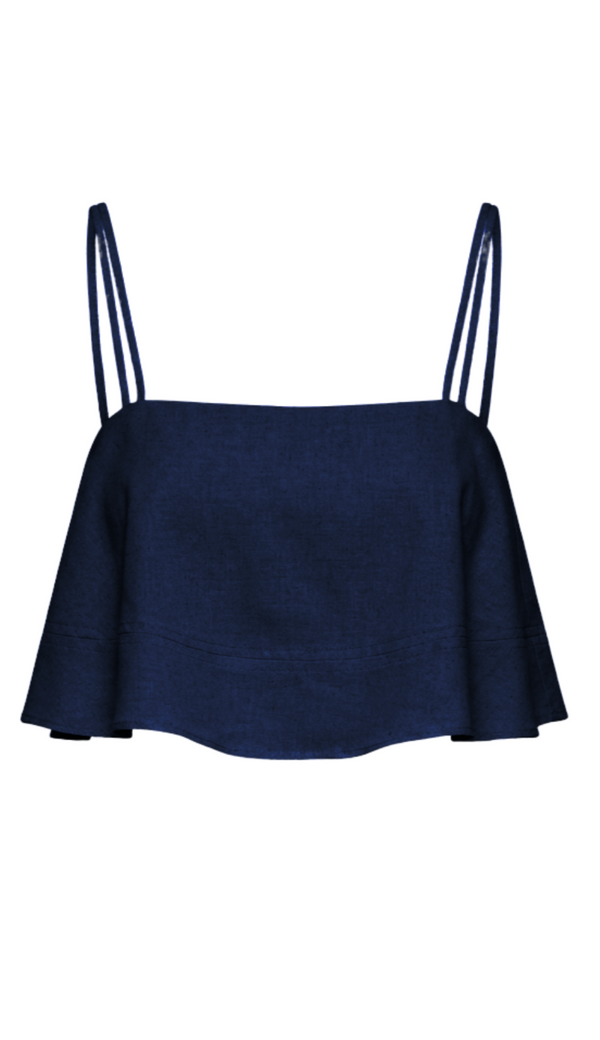 Blusa Cropped Linho Rita | Laguna