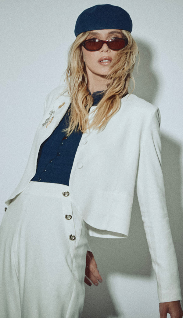 Blazer Linho Norah Off White | Laguna