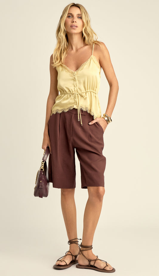 Bermuda Alfaiataria Poliviscose Del | Laguna