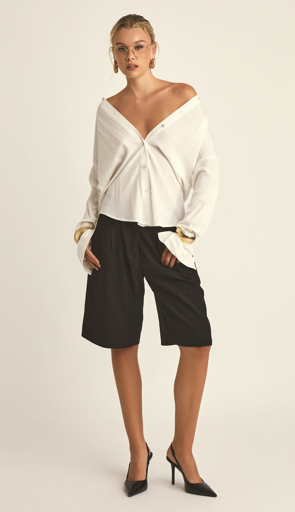 Bermuda Alfaiataria Poliviscose Del | Laguna