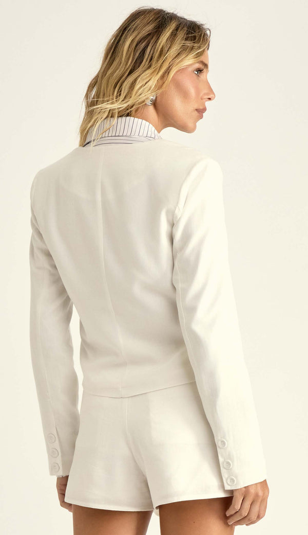 Blazer Linho Norah Off White | Laguna