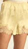 Shorts Acetinado Renda Marcia Amarelo | Laguna - Shorts Marcia Amarelo