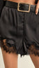 Shorts Acetinado Renda Marcia Preto | Laguna - Shorts Marcia Preto
