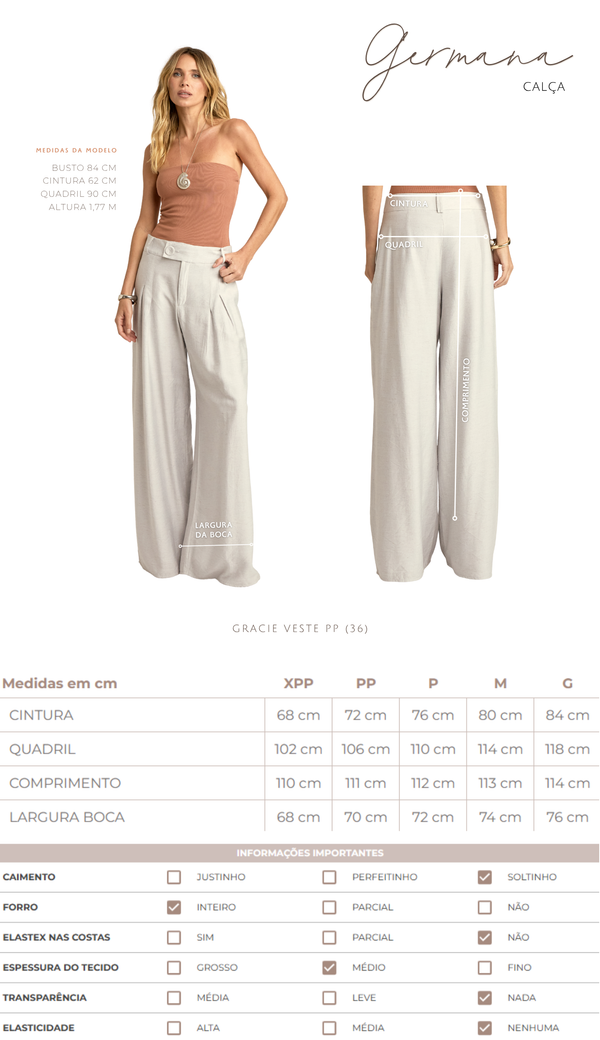 Calça Viscolinho Texturizado Germana | Laguna