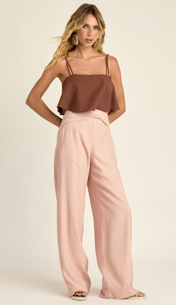Blusa Cropped Linho Rita | Laguna