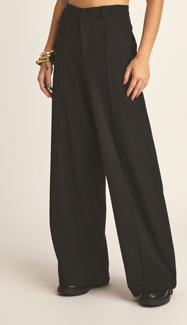 Calça Pantalona Crepe Alfaiataria Carmen | Laguna