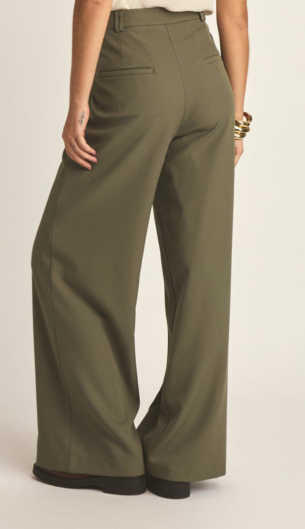Calça Pantalona Crepe Alfaiataria Carmen | Laguna
