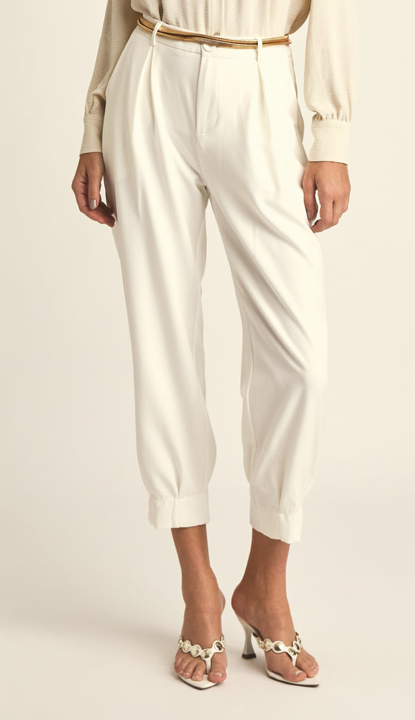 Calça Carrot Crepe Alfaiataria Clarissa | Laguna